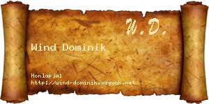 Wind Dominik névjegykártya
